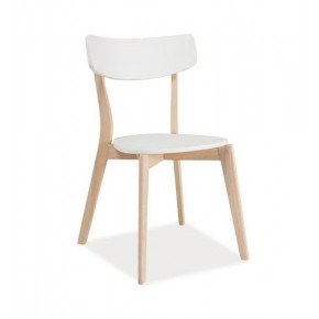 Стул SIGNAL TIBI белый/дуб беленый